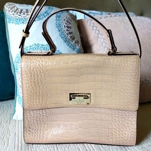 Kate Spade New York Light RoseKnightsbridge Croco Leather Doris Satchel